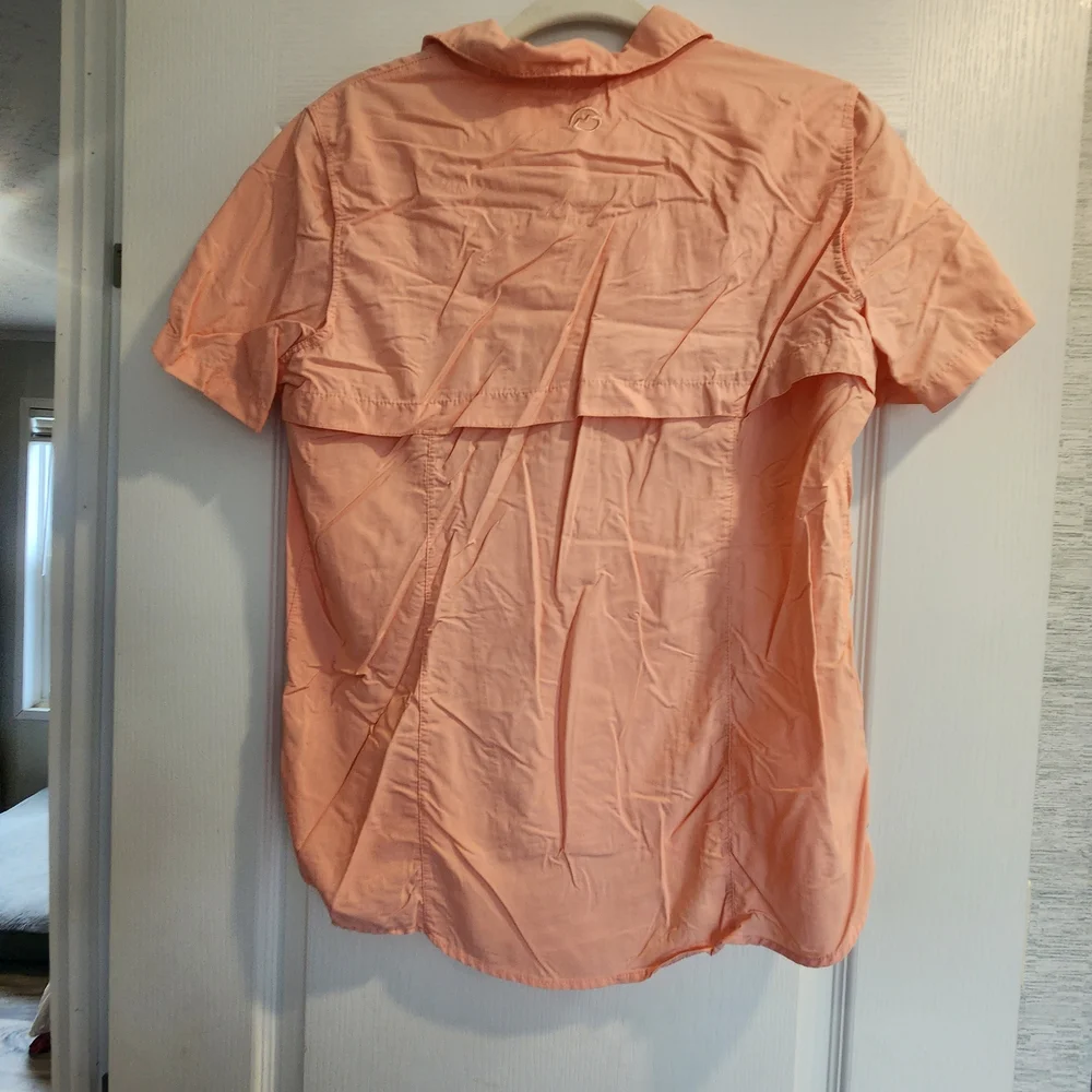 Magellan Outdoors Peach Mens Casual Button Down Shirt Size M Euc - Picture 4 of 5